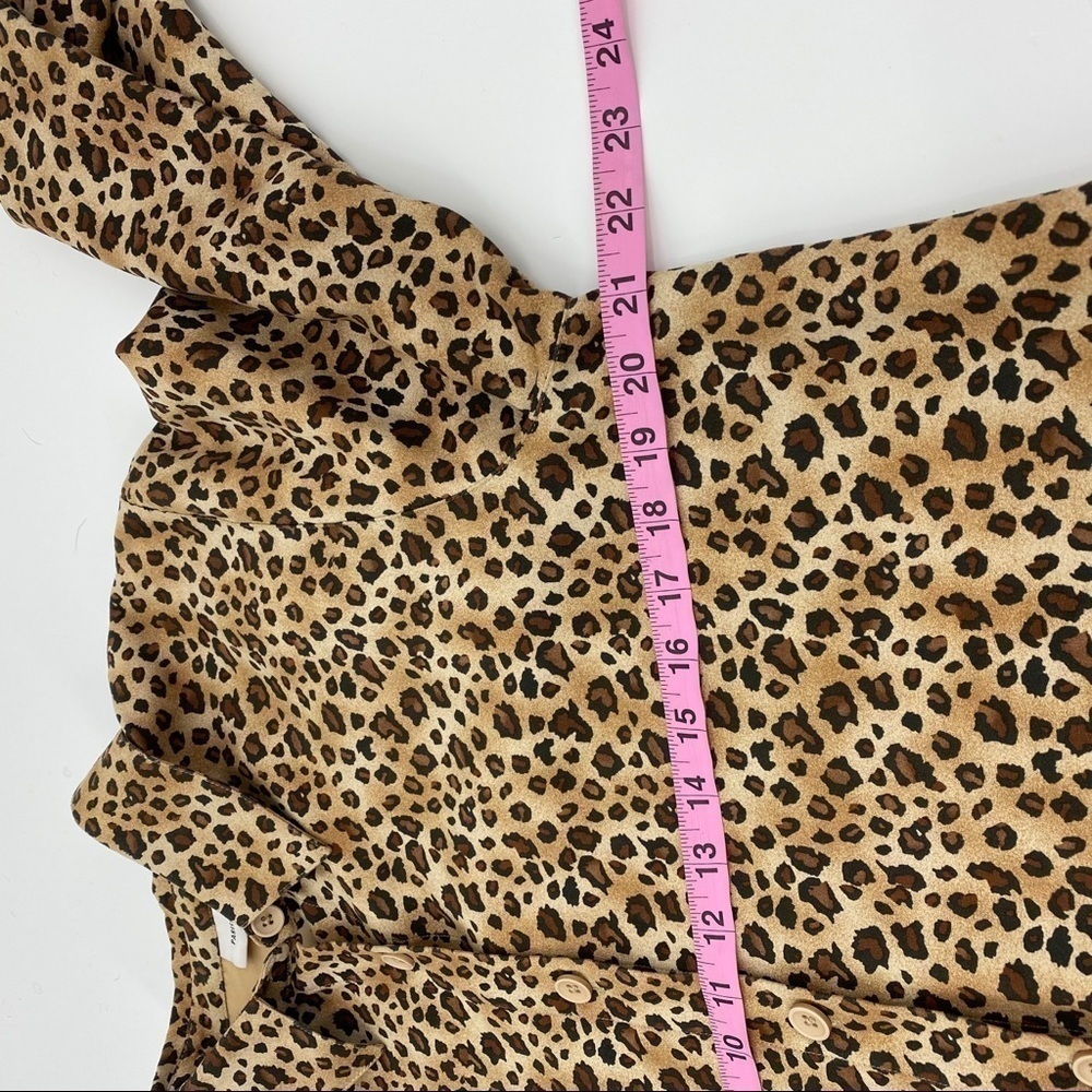 Parisian Works Leopard Print Button Front Top - image 5